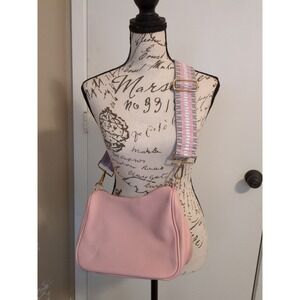 Threaded Pear Pink Bag With Adjustable Strap